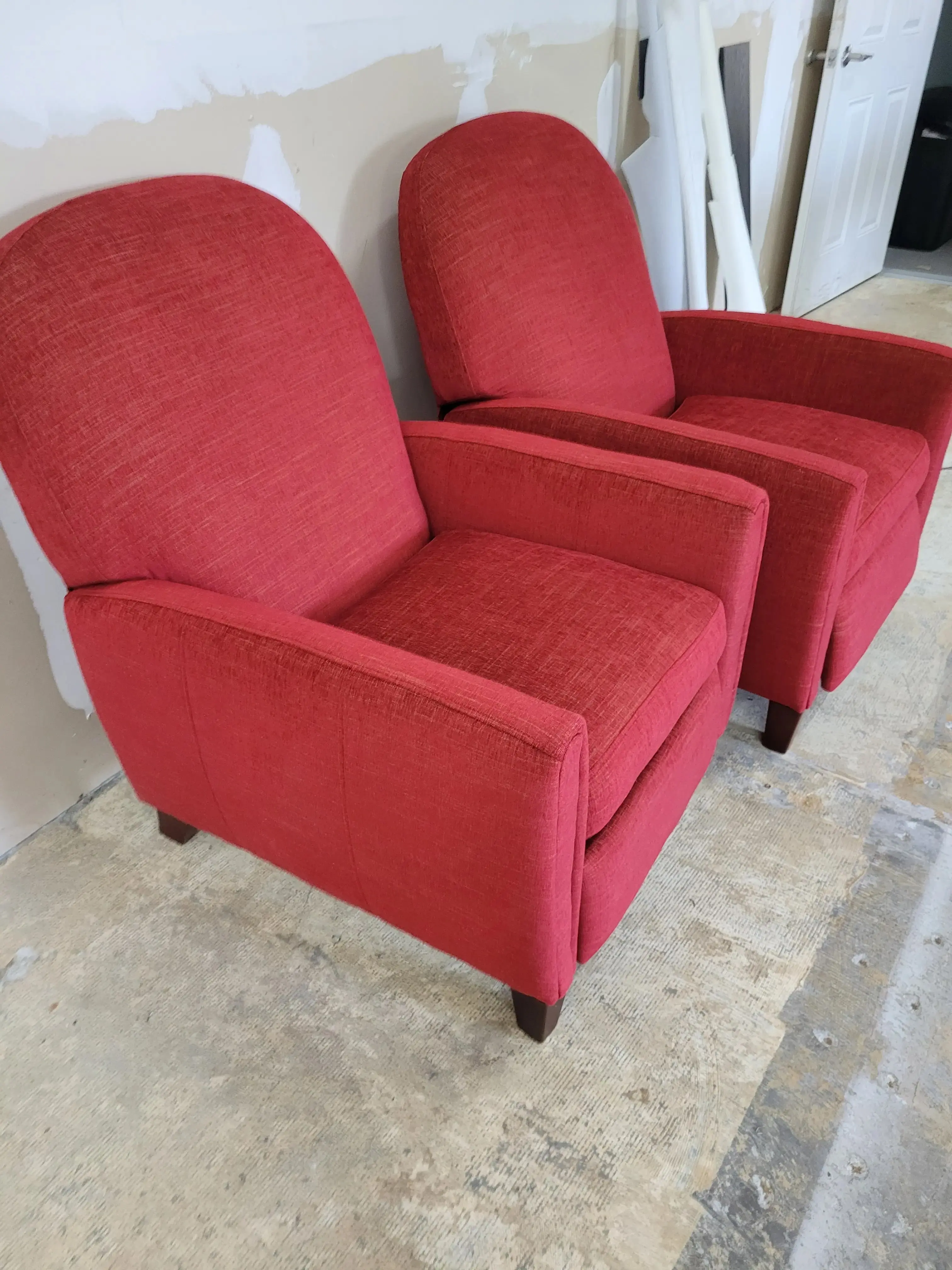 recovered red sofas
