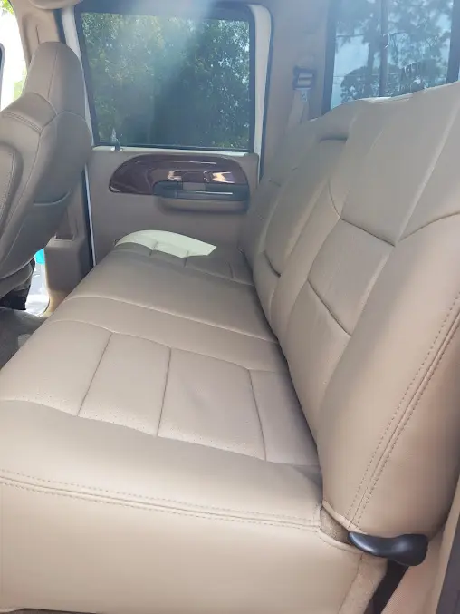 Recovered backseats of a F150 truck in vinyls